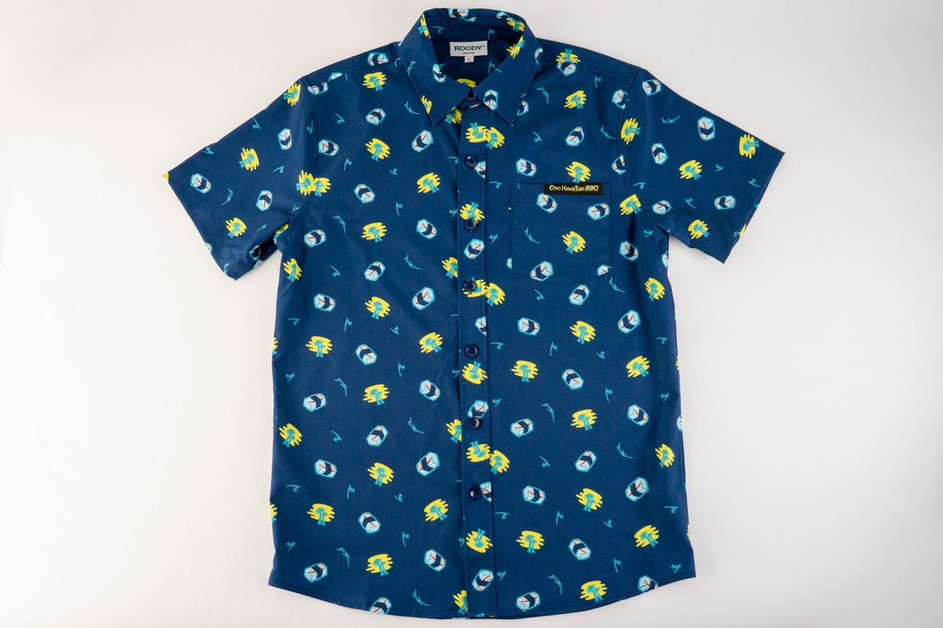 Retro Patterned Hawaiian Shirt
